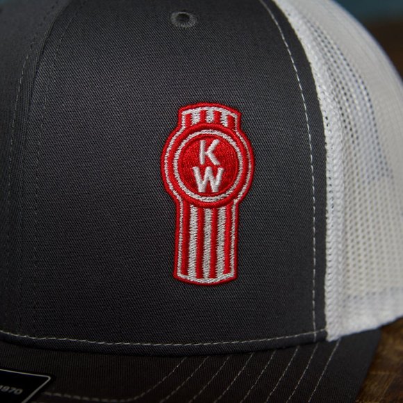 NEW- Kenworth Richardson 112 Charcoal/White Trucker Cap Hat Snapback Embroidered - Picture 3 of 7